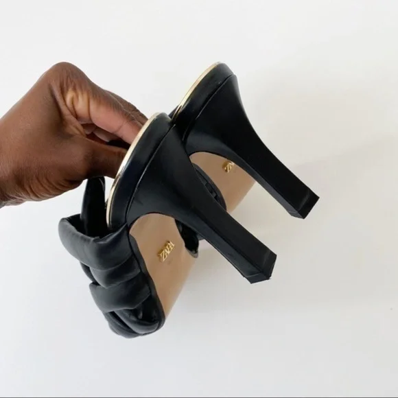 NWOT zara padded black heels - Picture 8 of 13